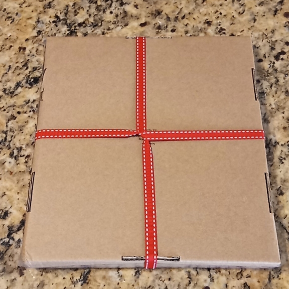 RAE DUNN Holiday Theme Coasters. Set of 4. New With Tags and in Original Box. - Picture 4 of 5